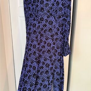 Elegant purple and Black Patterned Women's Dress